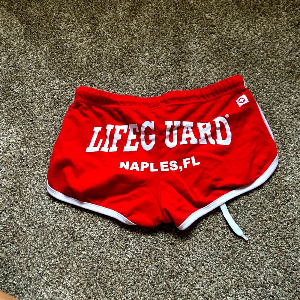 red Naples fl. lifeguarding shorts